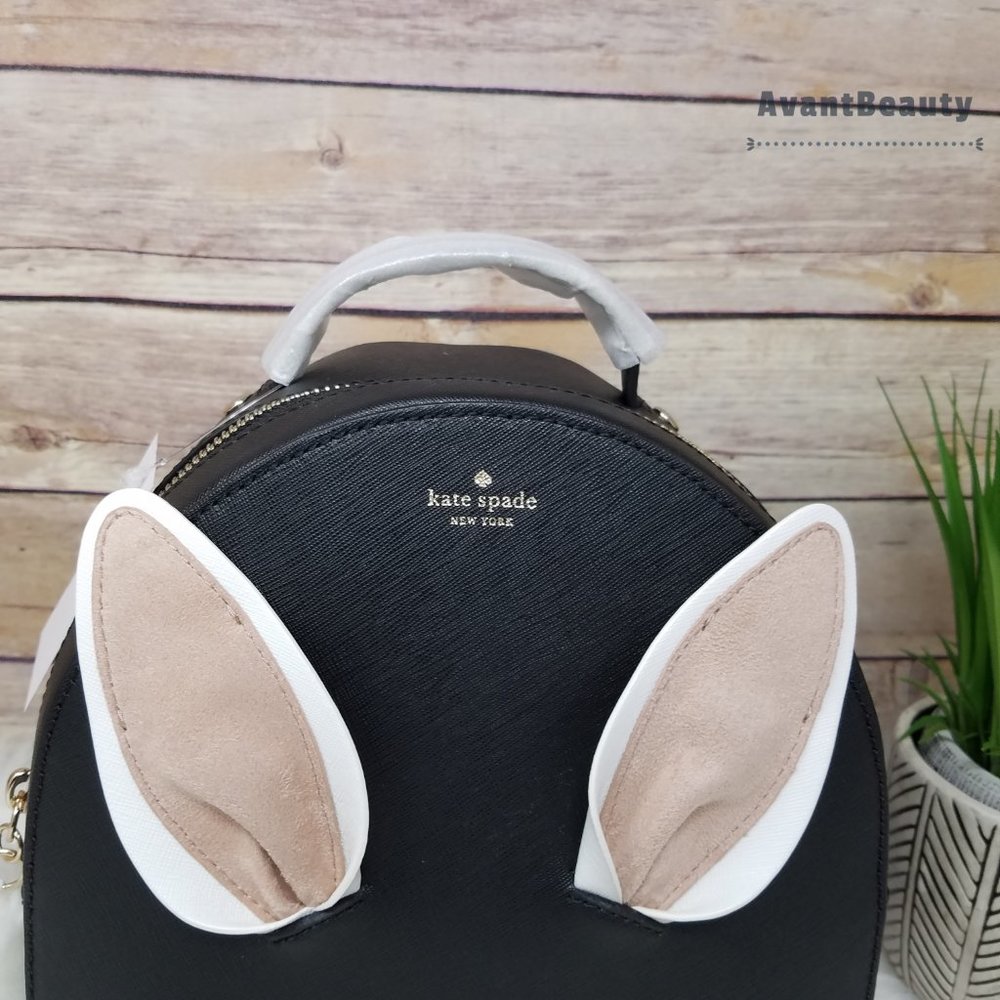 White Kate Spade Bunny Rabbit Sammi Hop To It Backpack - Picture 3 of 11
